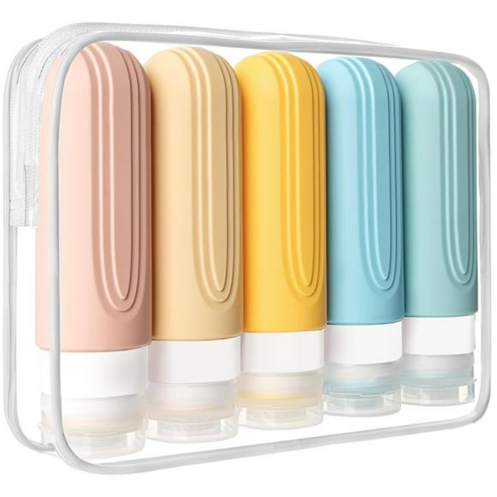 Tsa Approved Travel Bottles Toiletry Set 3oz Leak Proof Refillable Silicone Cont